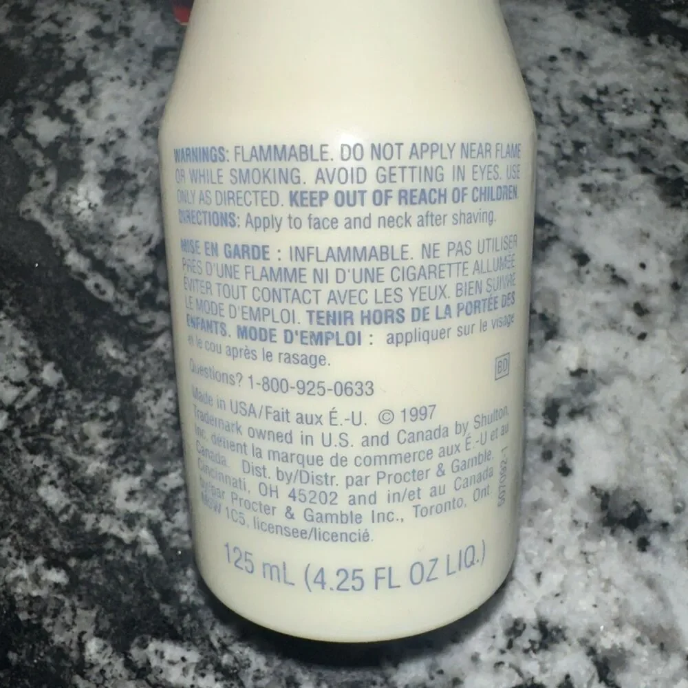 Vintage 1997 Old Spice Cologne Original Milk Glass 4.25 Oz Bottle Star Lid